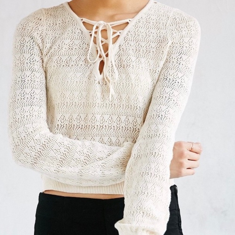 Kimchi Blue Lace Up Top